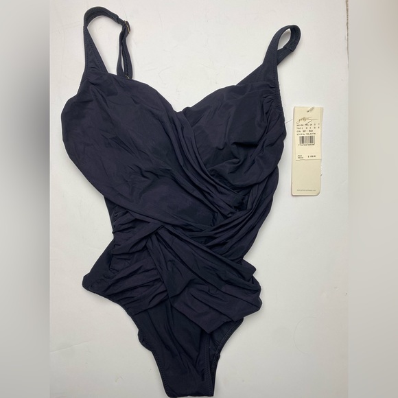 NWT Gottex | Women's Lattice Sweetheart Square Neck One Piece Swimsuit 6 - Picture 4 of 12